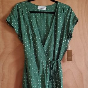 NWT Reformation Ports Wrap Dress Size L